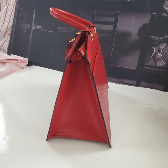 Louis Vuitton Red Epi Rivera Handbag - Picture 5 of 12